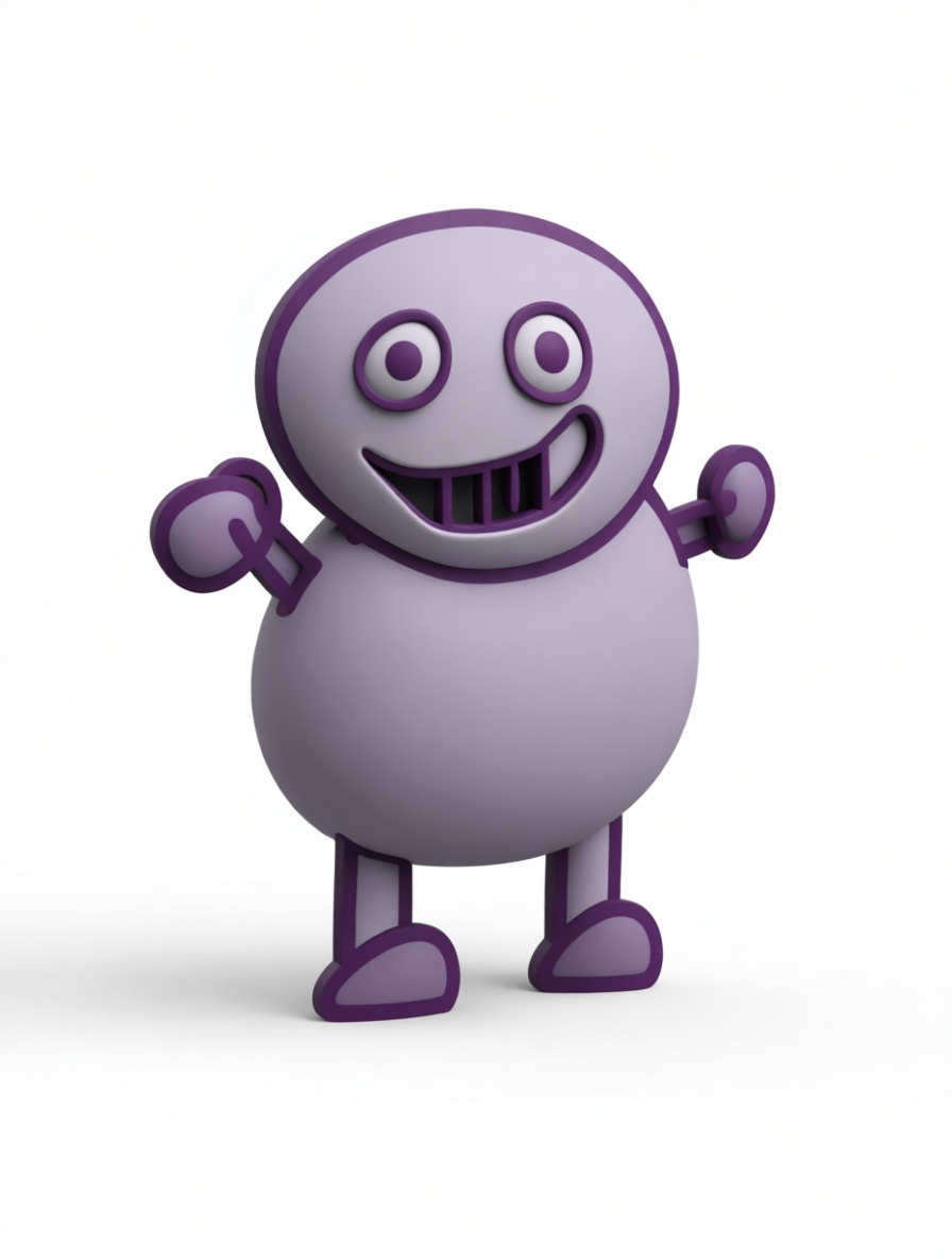 Purple Smiley Figurine free 3D printable STL