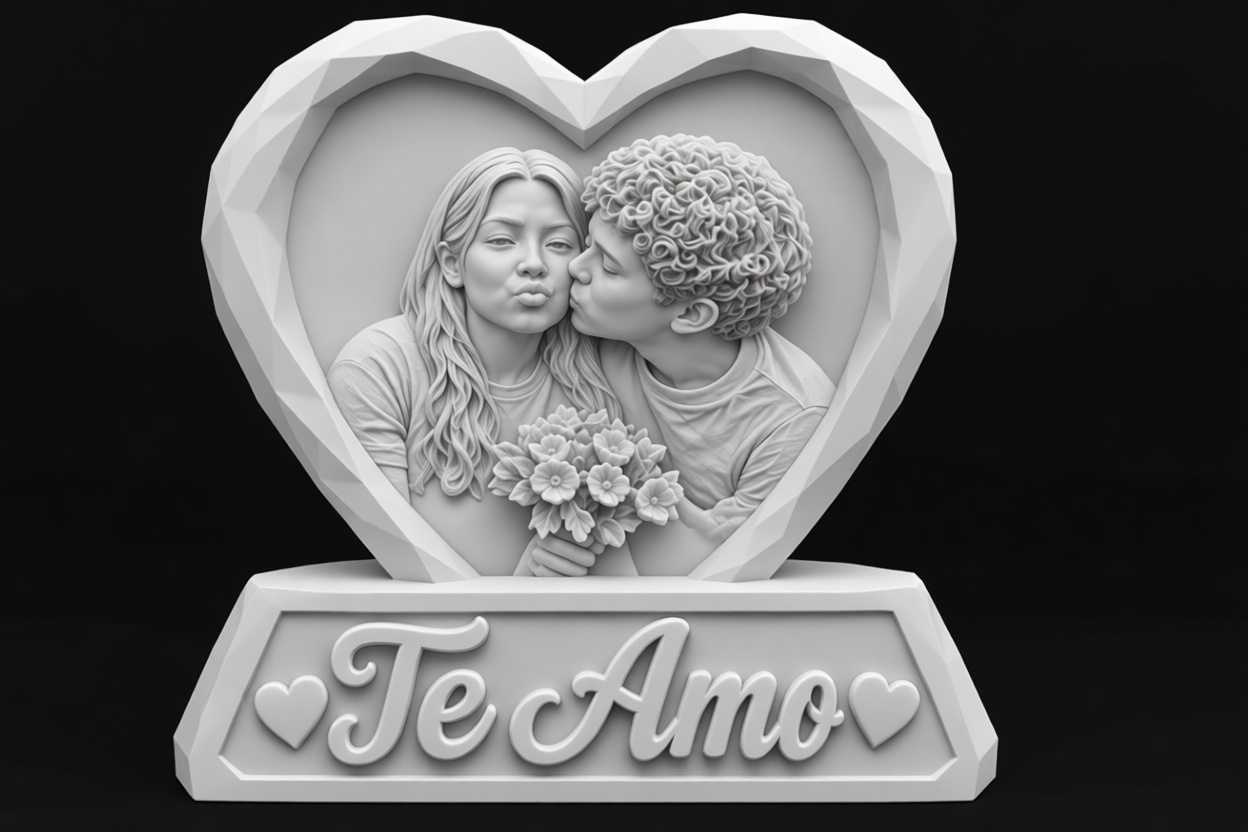 Couple Love Plaque free 3D printable STL
