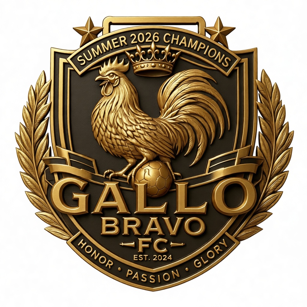 Gallo Bravo FC Crest free 3D printable STL