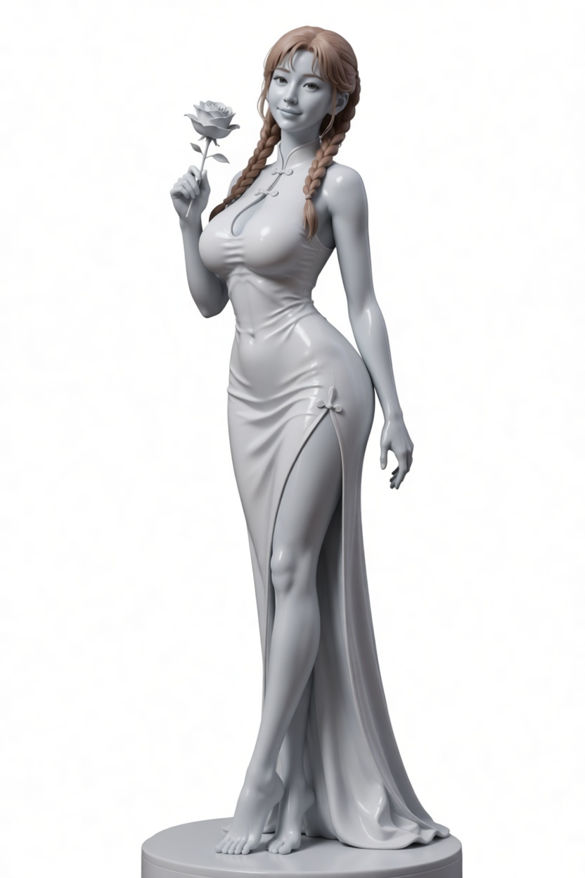 Asian Woman Figurine free 3D printable STL