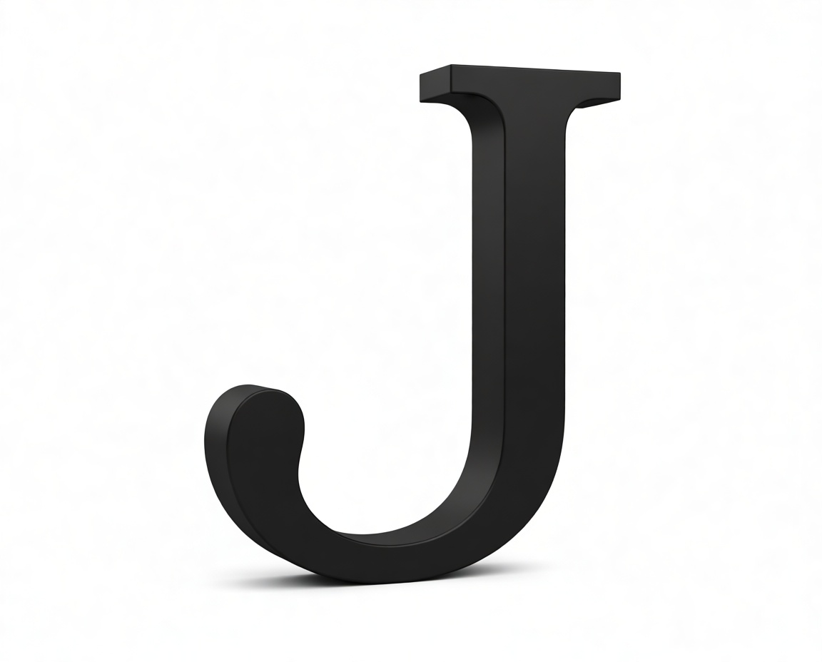 Letter J Sculpture free 3D printable STL