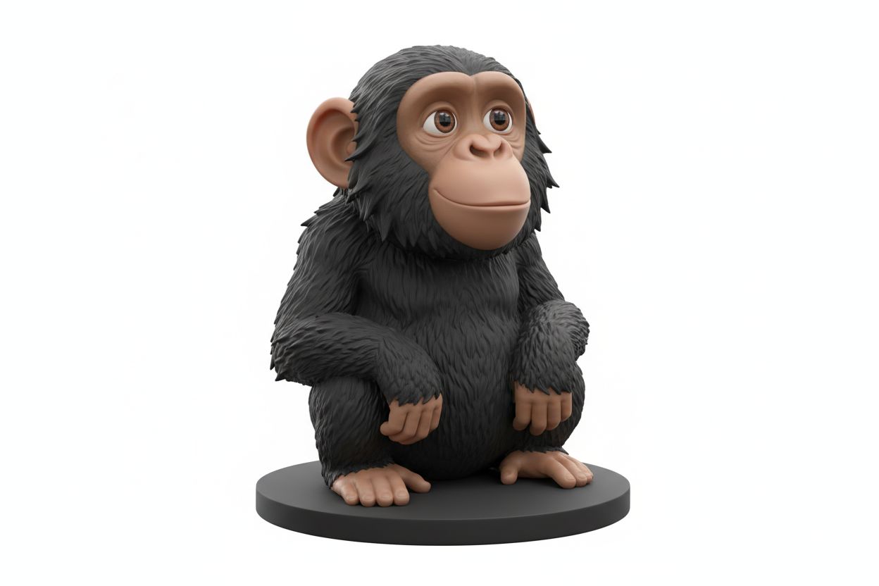Cute Monkey Figurine free 3D printable STL