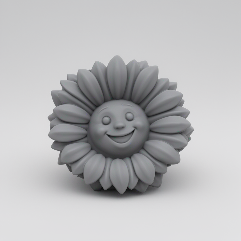 Happy Sunflower Bowl free 3D printable STL