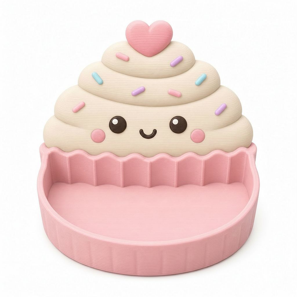 Kawaii Cupcake Organizer free 3D printable STL