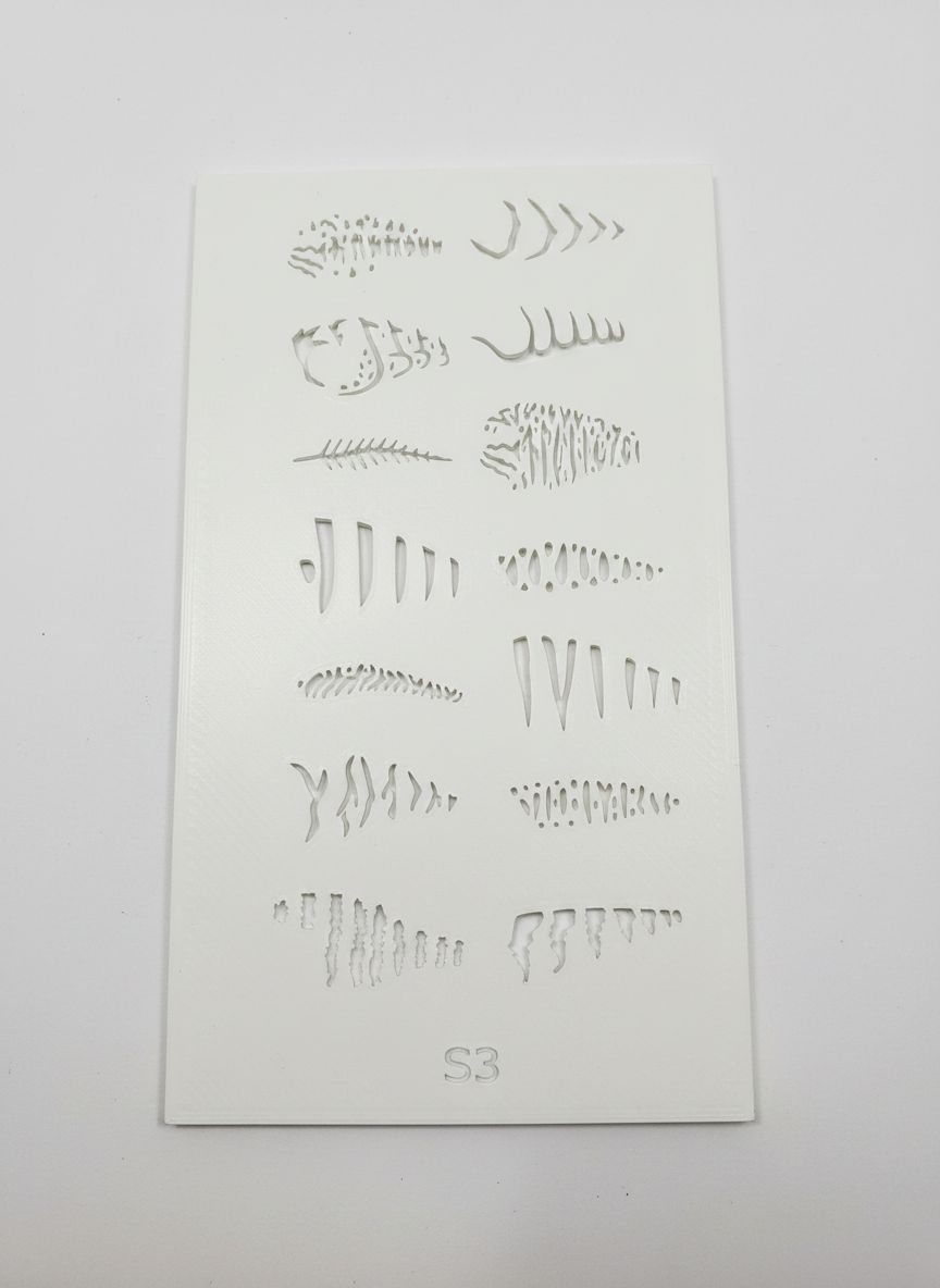 Fish Skeleton Stencil free 3D printable STL