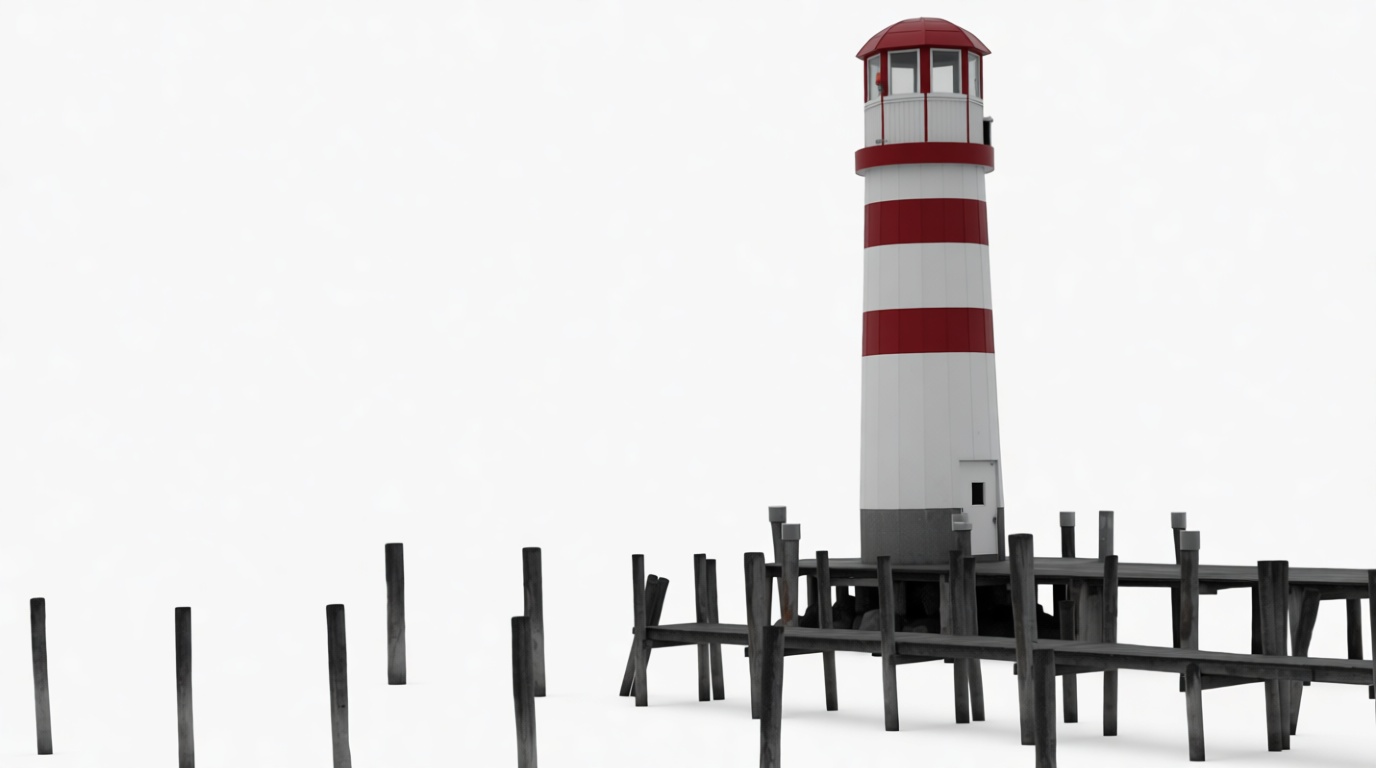 Red and White Lighthouse Model free 3D printable STL