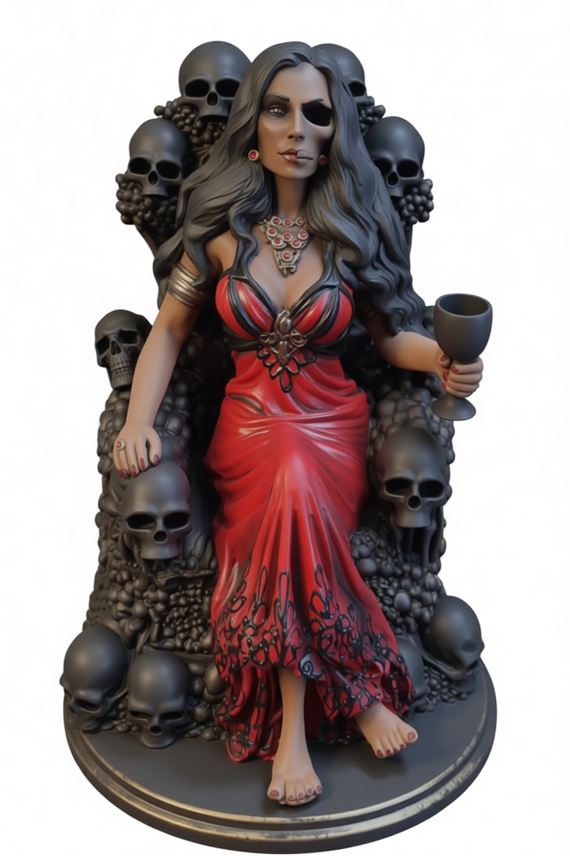 Pirate Queen Figurine free 3D printable STL