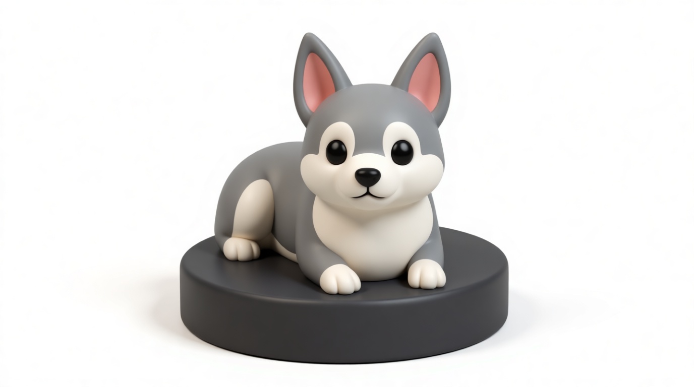 Cartoon Husky Figurine free 3D printable STL