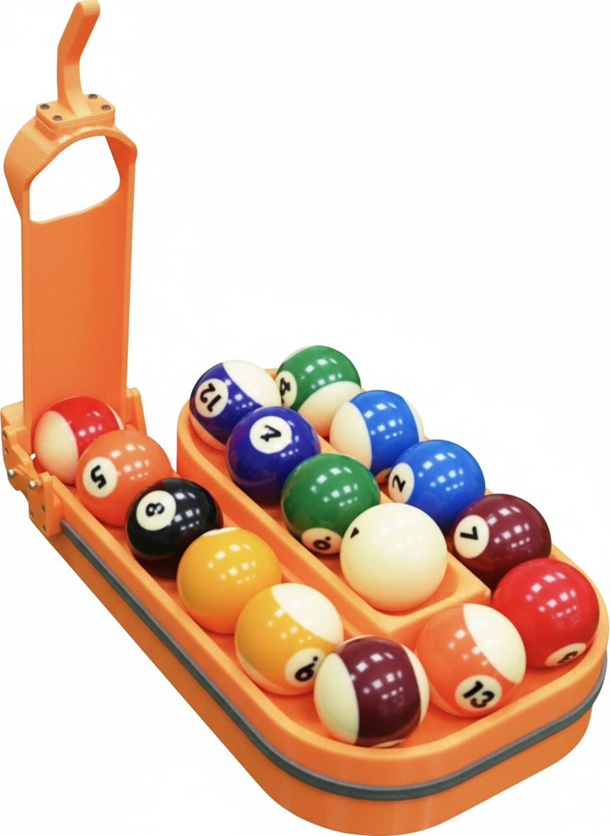 Pool Ball Rack Stand free 3D printable STL