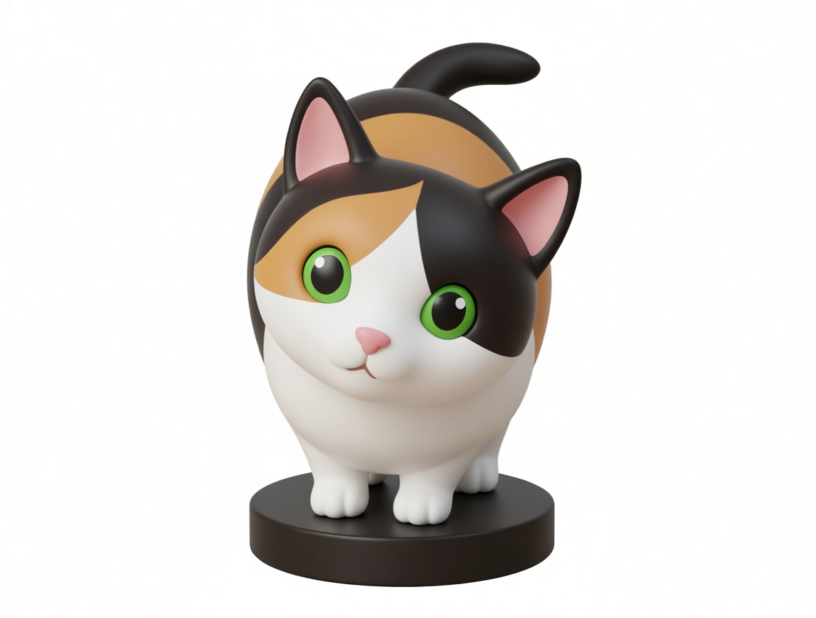 Calico Cat Figurine free 3D printable STL