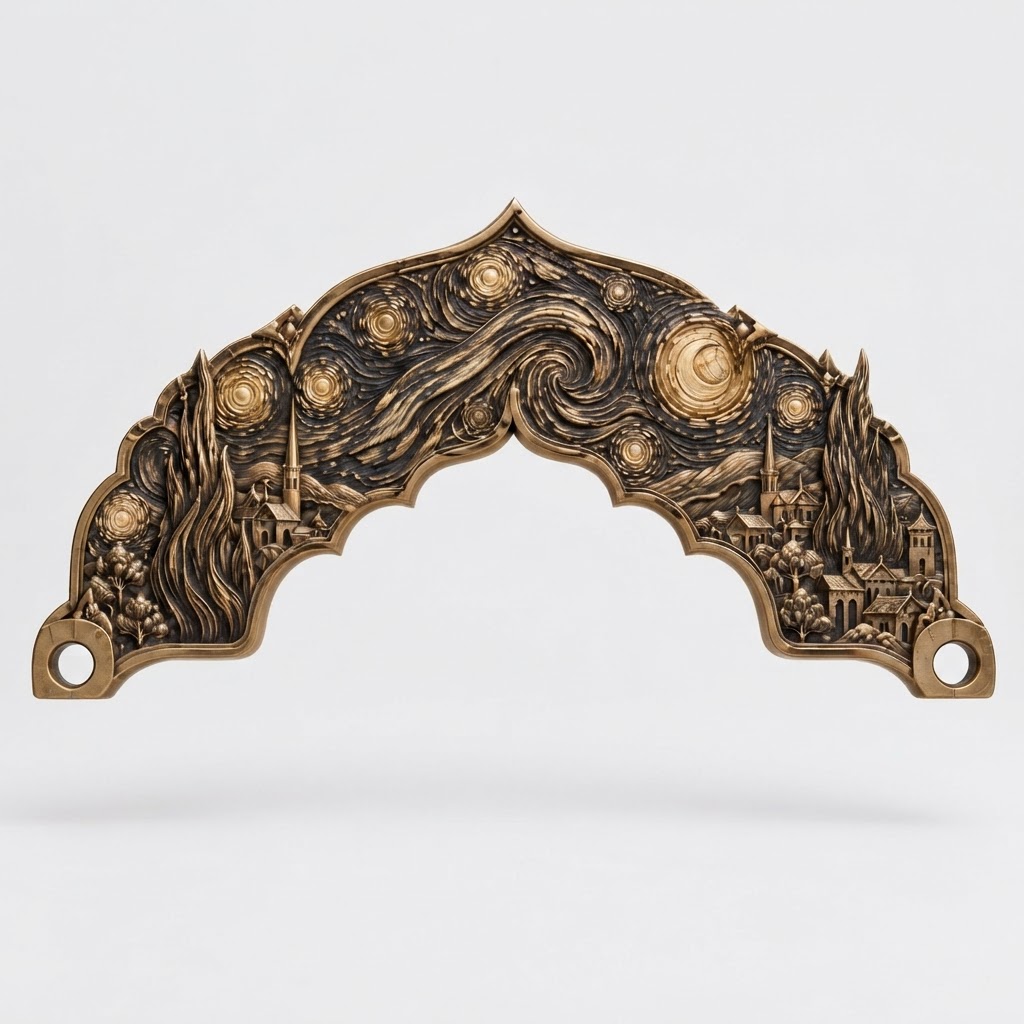 Starry Night Arch Sculpture free 3D printable STL