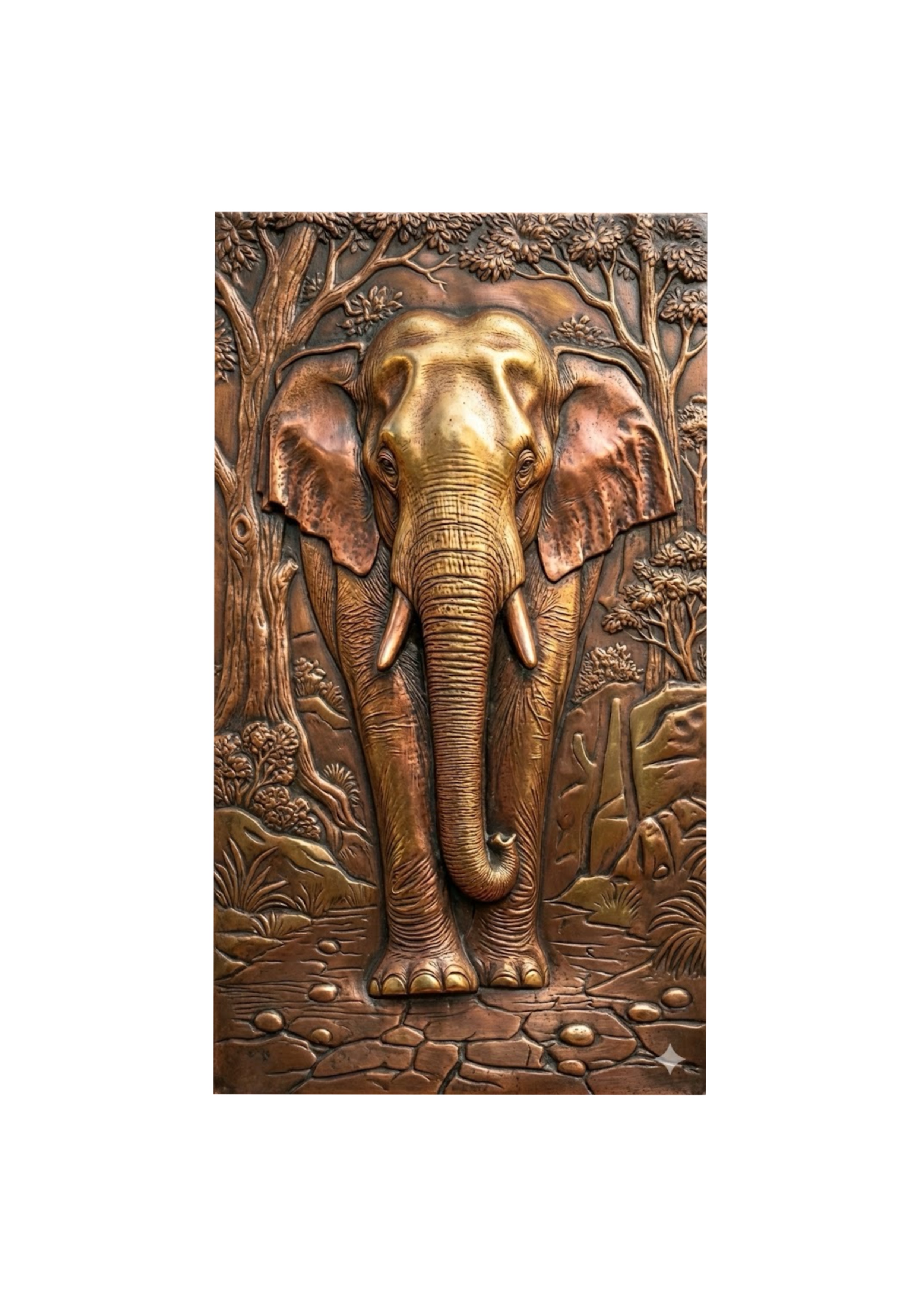 Elephant Relief Sculpture free 3D printable STL