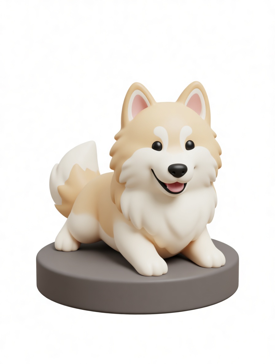 Fluffy Corgi Figurine free 3D printable STL
