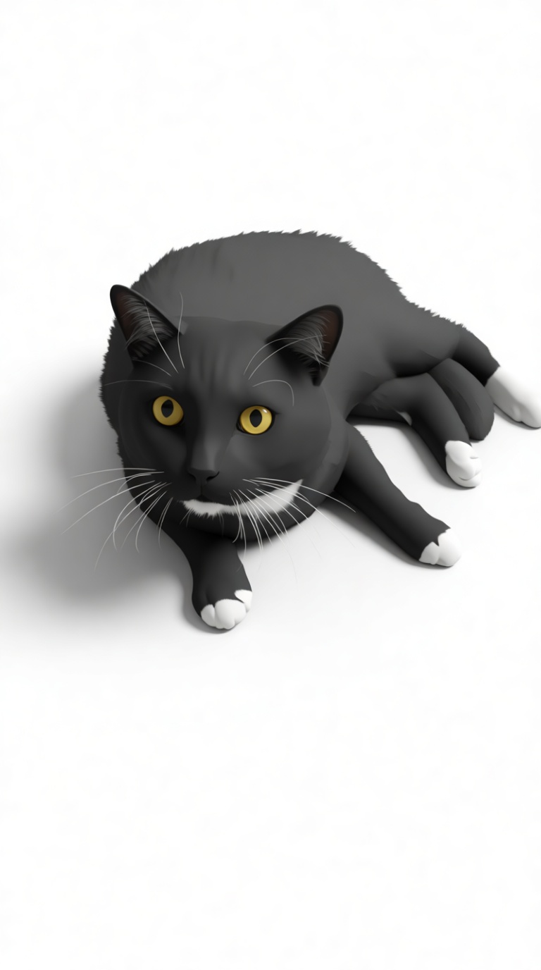 Tuxedo Cat Figurine free 3D printable STL