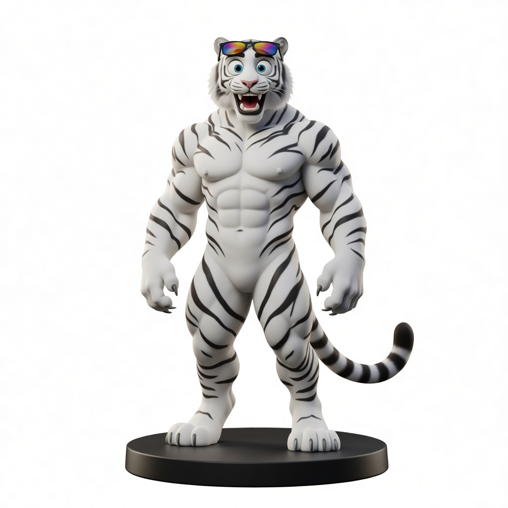 White Tiger Figurine free 3D printable STL