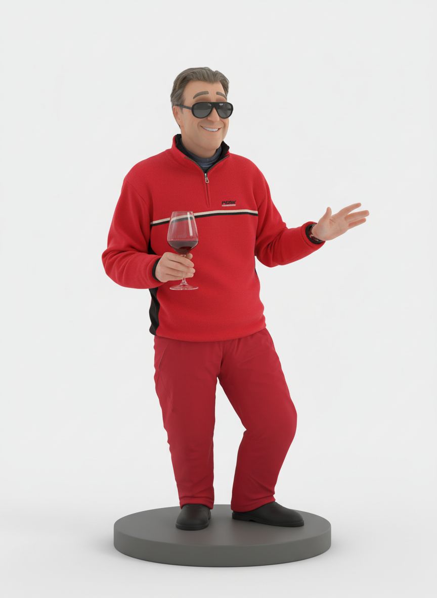 Casual Man Holding Wine free 3D printable STL