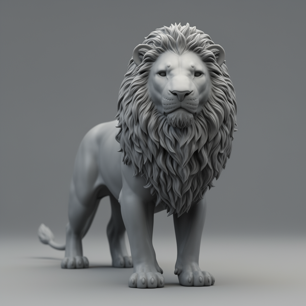 Majestic Lion Figurine free 3D printable STL
