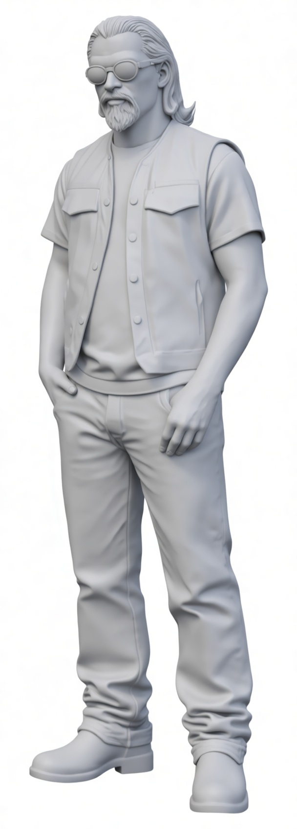 Biker Man Figurine free 3D printable STL