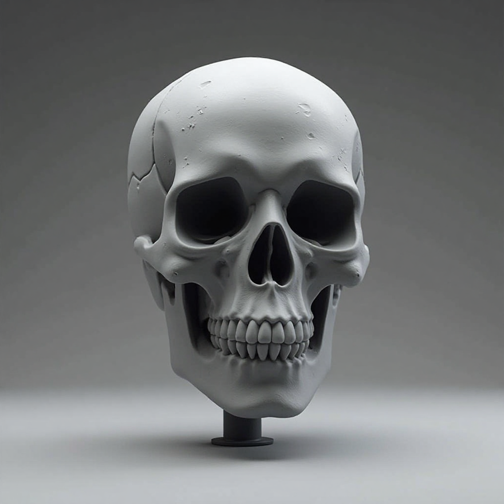Diamond Skull Sculpture free 3D printable STL
