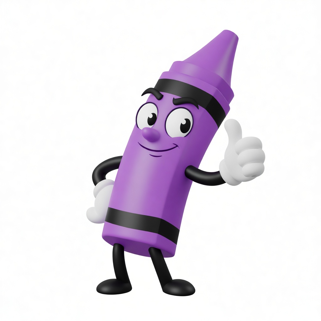 Purple Crayon Figurine free 3D printable STL