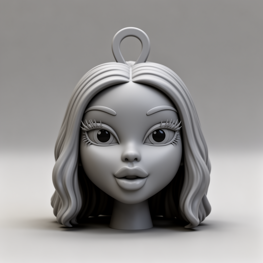 Bratz Girl Head Figurine free 3D printable STL