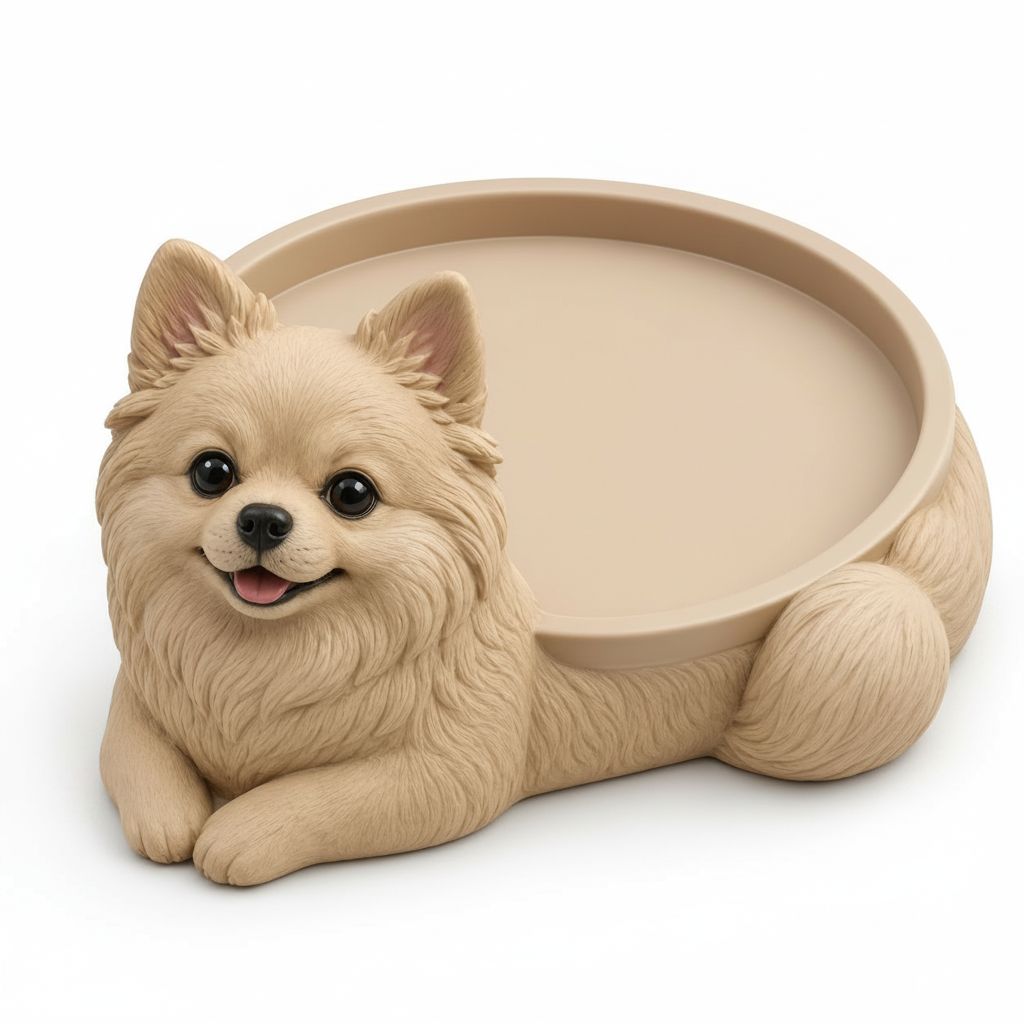 Pomeranian Dog Planter free 3D printable STL