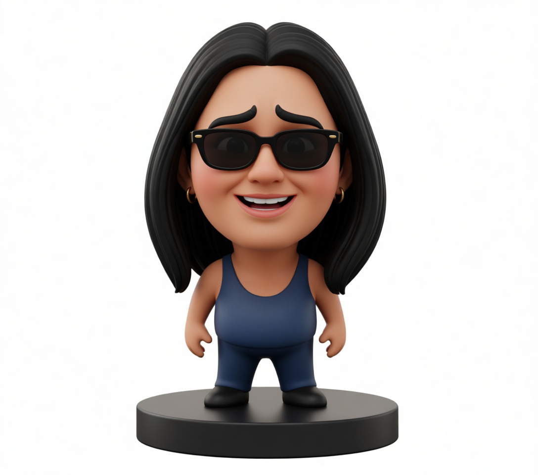 Woman Figurine with Sunglasses free 3D printable STL
