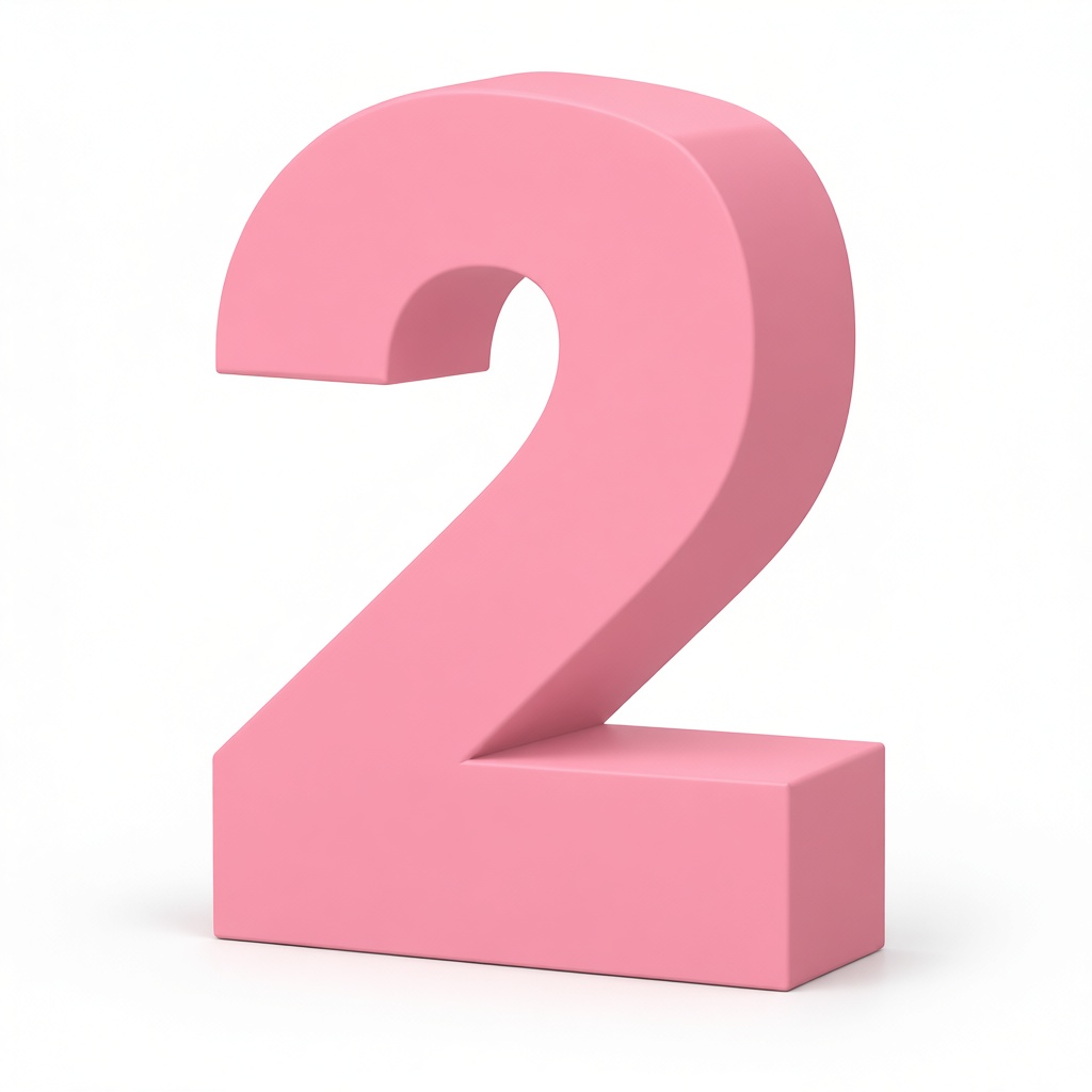 Number 2 Model free 3D printable STL