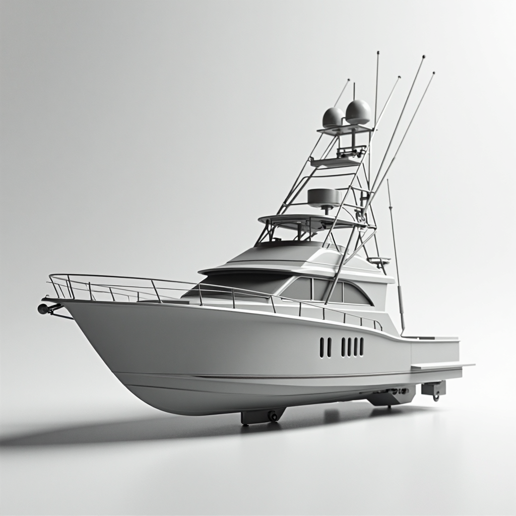Sportfishing Yacht Model free 3D printable STL