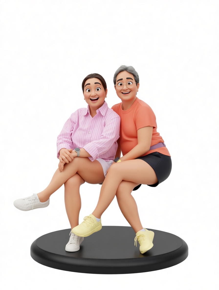 Happy Sitting Women Figurine free 3D printable STL