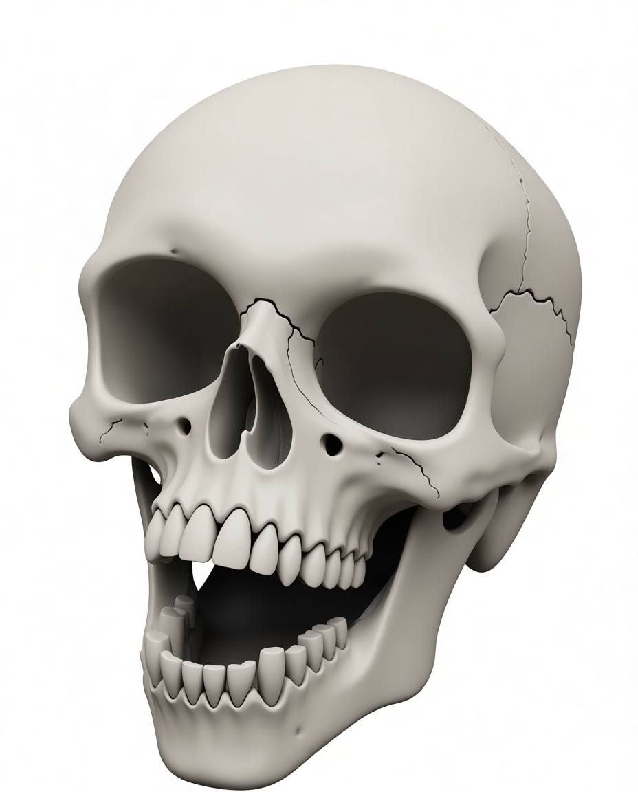 Human Skull Model free 3D printable STL