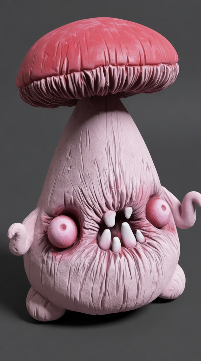 Grotesque Mushroom Creature Figurine free 3D printable STL