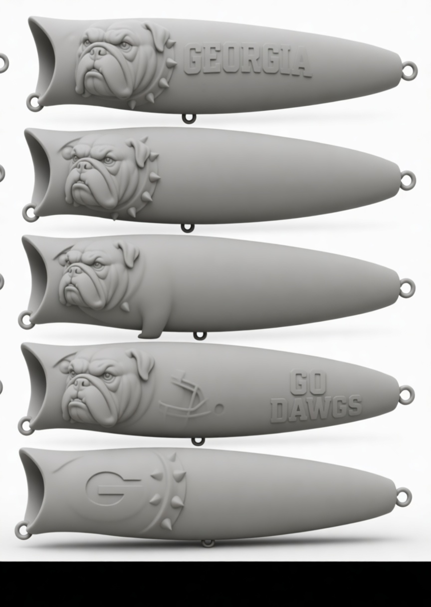 Georgia Bulldogs Lure - Free 3D Printable STL File