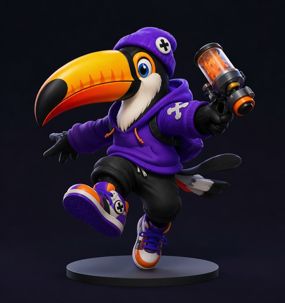 Toucan Streetwear Figurine free 3D printable STL