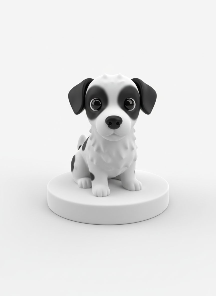Cartoon Dog Figure free 3D printable STL