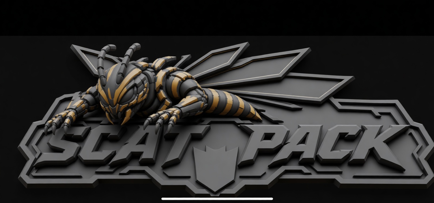Scat Pack Emblem Sculpture free 3D printable STL