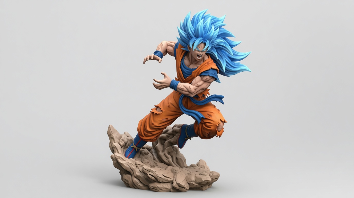 Goku Super Saiyan Blue Figurine free 3D printable STL