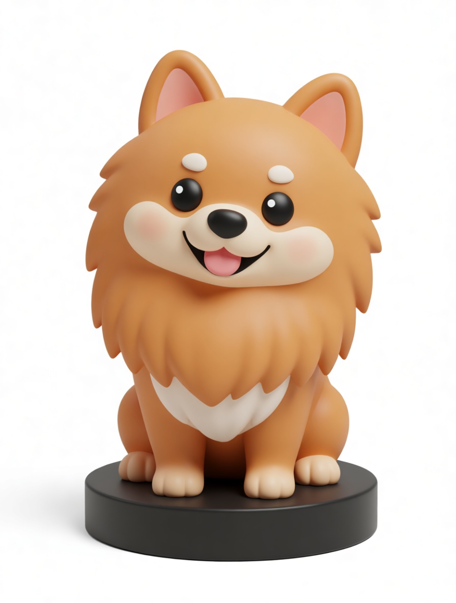 Pomeranian Dog Figurine free 3D printable STL