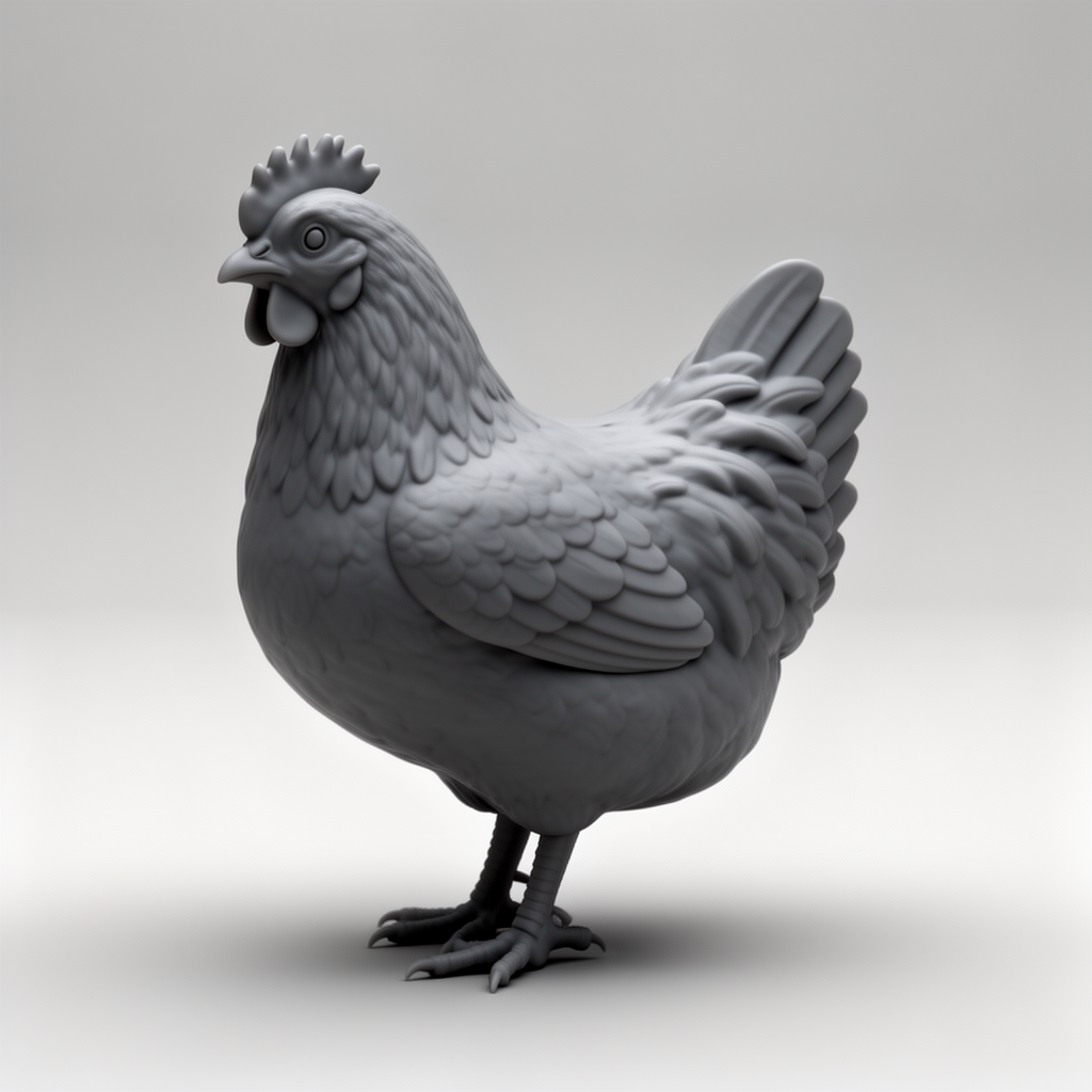 Chicken Figurine free 3D printable STL
