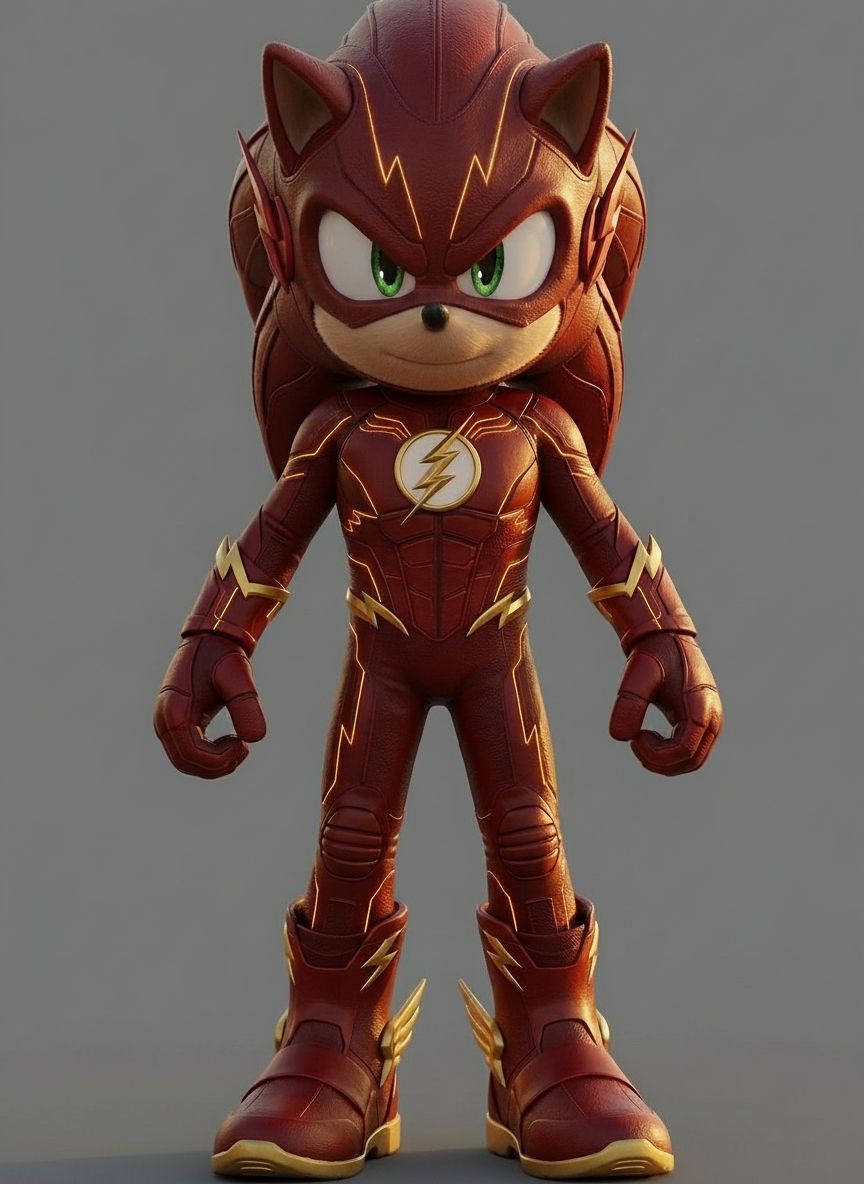 Flash Sonic Figurine free 3D printable STL