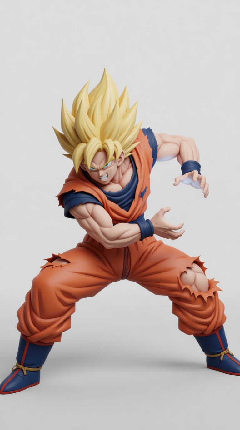 Super Saiyan Goku Figurine free 3D printable STL