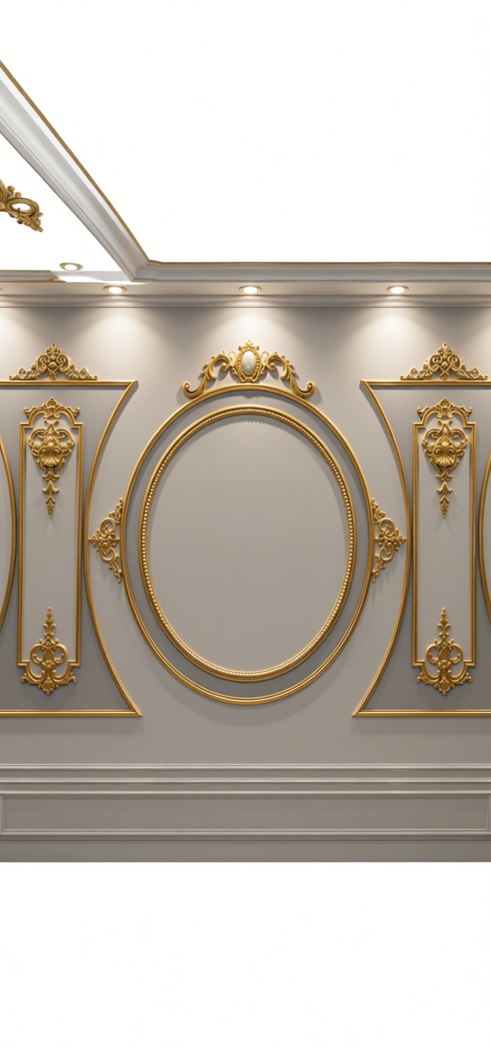 Baroque Wall Panel Molding free 3D printable STL