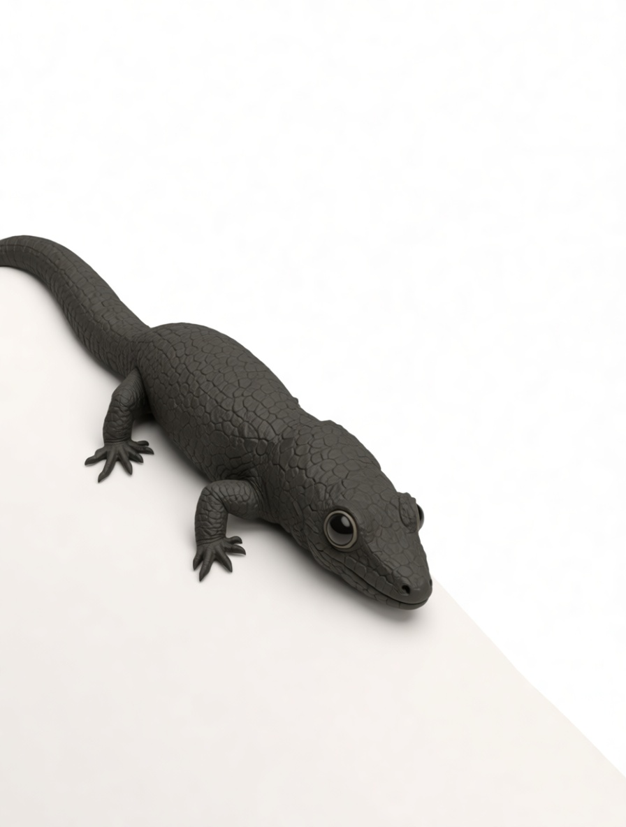 Black Gecko Figurine free 3D printable STL