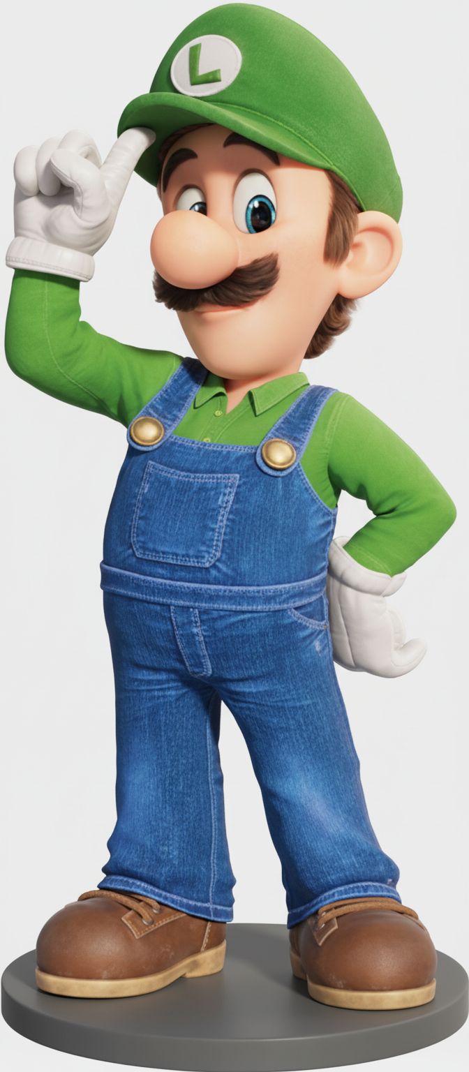 Luigi Figurine free 3D printable STL