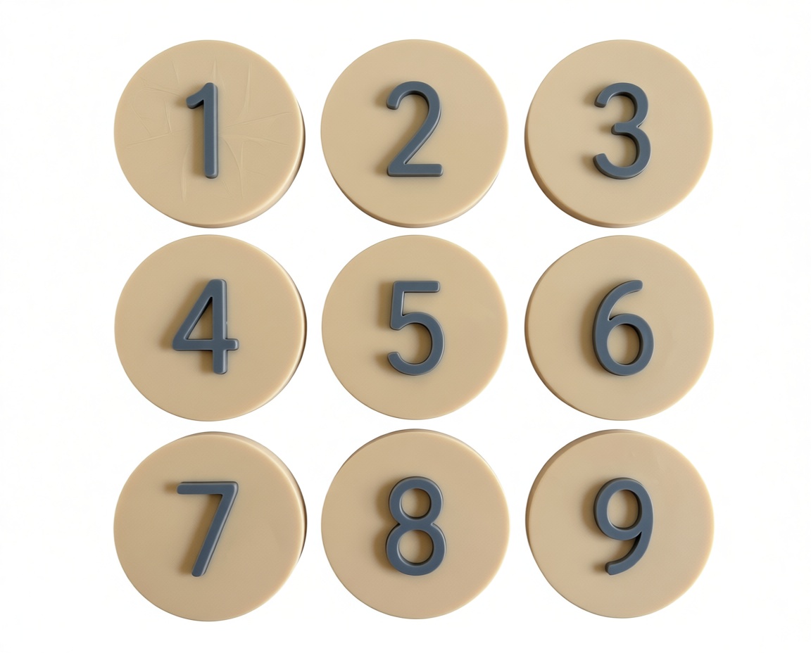 Numbered Discs Set free 3D printable STL