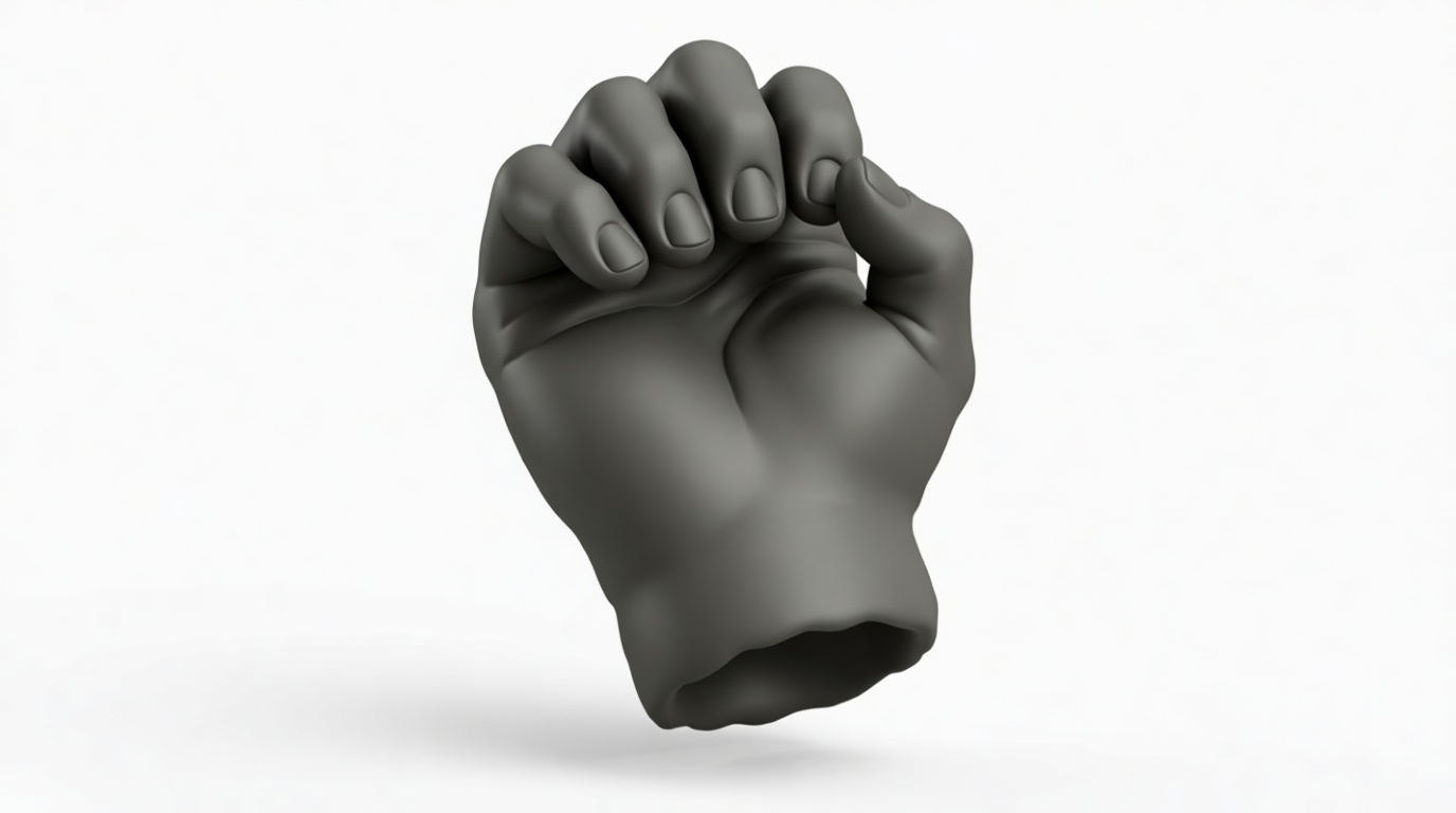 Human Fist Sculpture free 3D printable STL