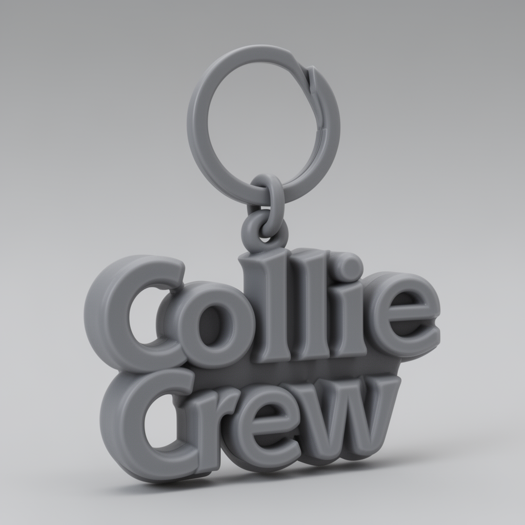 Collie Crew Keyring free 3D printable STL