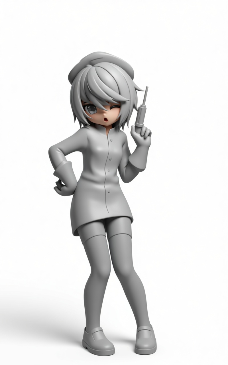 Anime Nurse Figurine free 3D printable STL