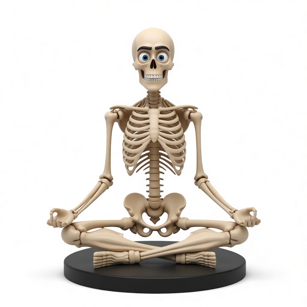 Meditating Skeleton Figurine free 3D printable STL