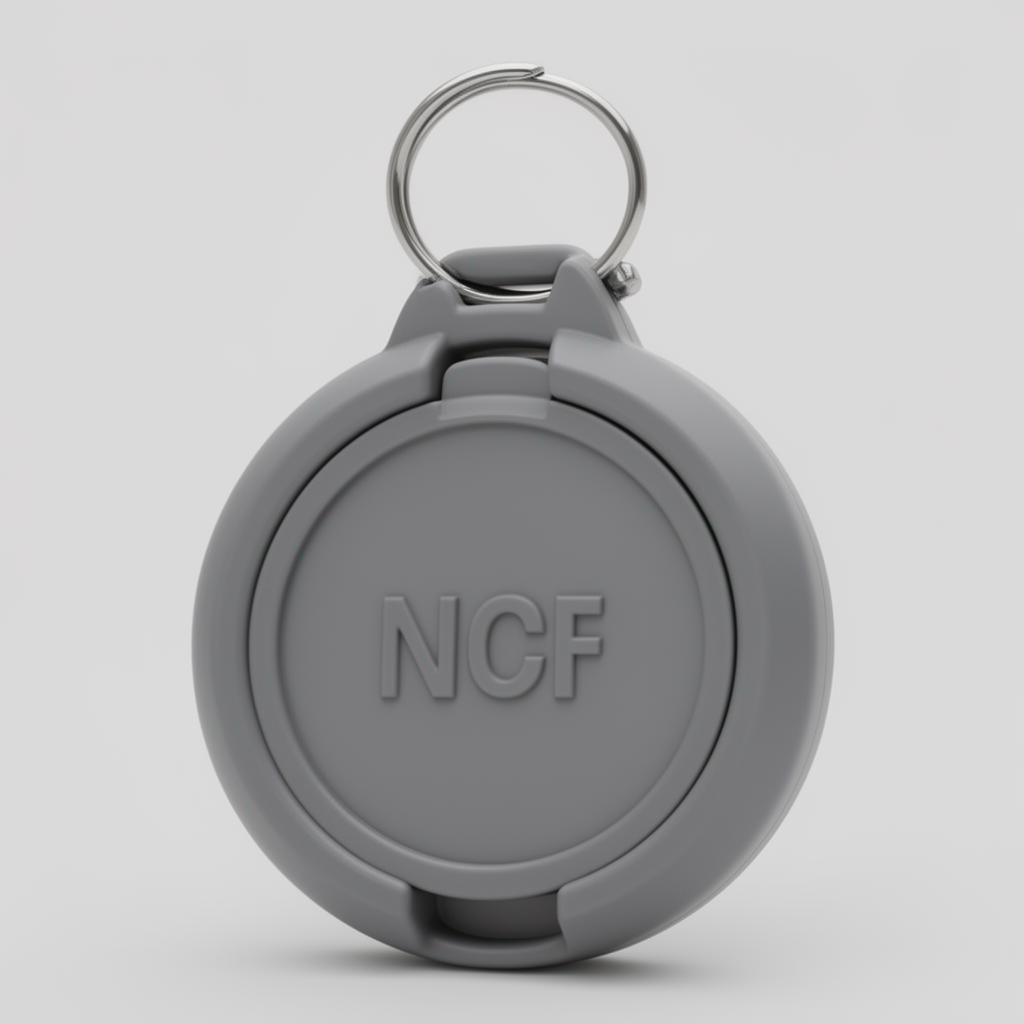 Round NFC Tag Keychain Case free 3D printable STL